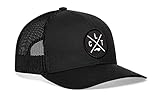 HAKA CLT City Trucker Hat, Charlotte Hat for Men & Women, Adjustable Baseball Hat, Mesh Snapback, Sturdy Outdoor Black Golf Hat (Black)