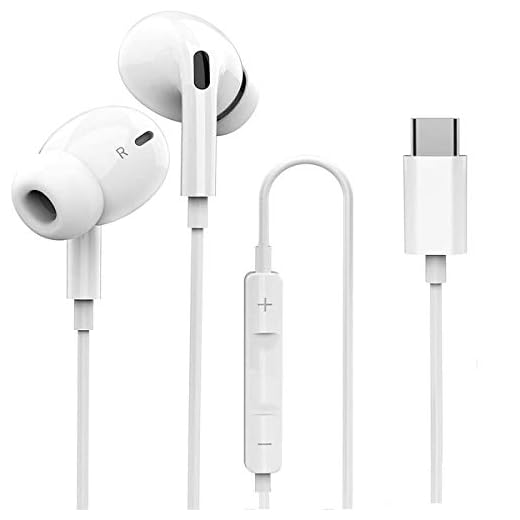 Auriculares intraurales USB Tipo C con Control de micrófono (Hi-Res) y Volumen para Huawei P40/30/P20/Pro/Mate20/10,Sony Xperia XZ2, Samsung Note Series,Google Pixel 2/3/4/XL, OnePlus 6T 7T 7 Pro
