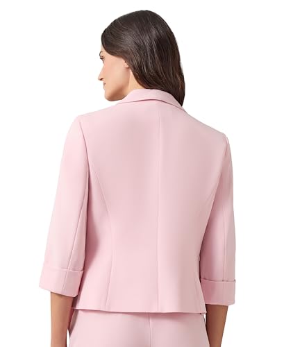 Kasper Women's Crepe 3q Sleeve Shawl Collar Jacket W We3