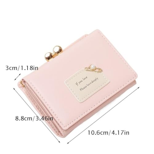 Coin Purse Multi-card Slot Portable PU Travel Card Organizer Three Fold Business Card Case(Blue)2