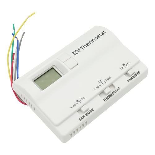 Image of OKAY MOTOR RV Digital Thermostat for Coleman 83303362 Air Conditioner Heat /Cool T-Stat Wall 8330-336 337 338 339 368 386 - White