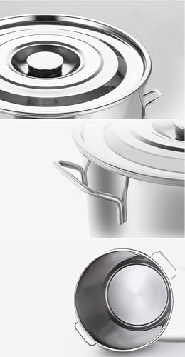 Olla de Acero Inoxidable Resistente con Grifo Sopa, Leche y elaboración de Cerveza | Tapa ergonómica Resistente al Calor | Imprescindible para la Cocina Profesional