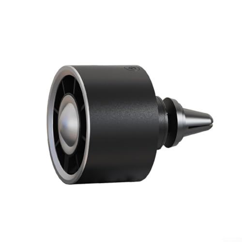 Mini ventilador USB con iluminación LED vibrante, perfecto para tomas de aire acondicionado de coche, velocidades ajustables (negro)