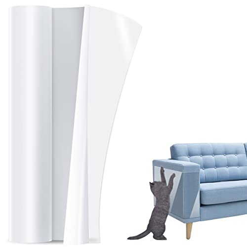 Petslucent Schillerglanz Katzen Anti Kratz Tape, Katze Möbel Schutz Ausbildung Band Anti Scratching, PVC Haustier Möbel Kratzer resistent Aufkleber Transparent Anti-Scratch-Aufkleber für Sofa Cover