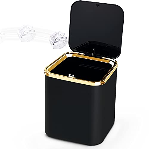 yuejuhe Tisch Mülleimer Klein, Tischmülleimer Mini 2L...