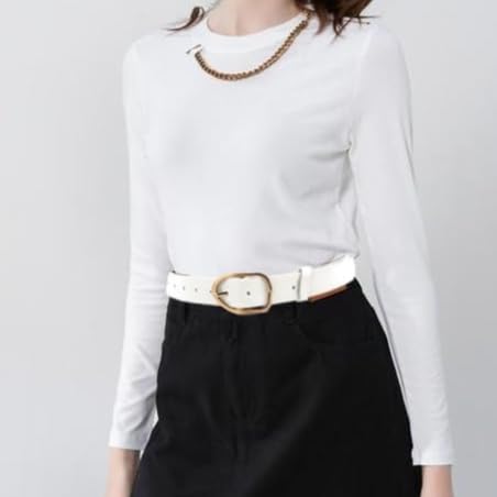 4-Pack Leather Belts Set - Gold Buckle Belts for Jeans, Pants and Dresses2