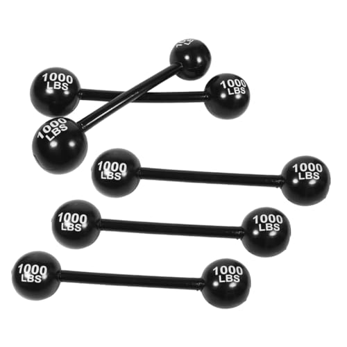 SKISUNO 5 Piezas De Mancuernas Inflables Gigantes Que Inflan Los Accesorios De Las Mancuernas, Pesas, Barra, Disfraz De Hombre Fuerte, Accesorios Para El Fotomatón Para Halloween,