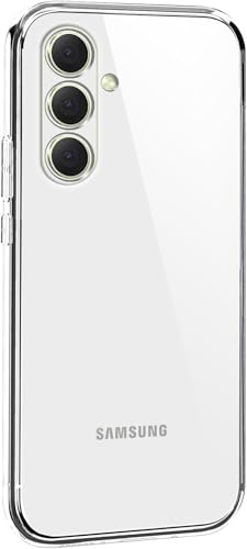 Image of NISHTECH for Samsung Galaxy M54, F54 5G (2024) Premium Transparent Hybrid Soft Slim Dust Proof Back Case Cover Silicone with Camera Protection