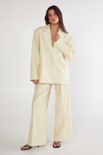 Women's Butter Pinstripe Tailored Blazer3