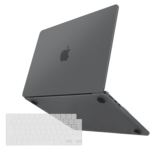 TECOOL Premium Cover Ultrasottile per MacBook Air 13,6 Pollici M5 M4 M3 M2 2022-2026 A3449 A3240 A3113 A2681, Custodia Rigida e Copritastiera UE in TPU, grigio siderale satinato