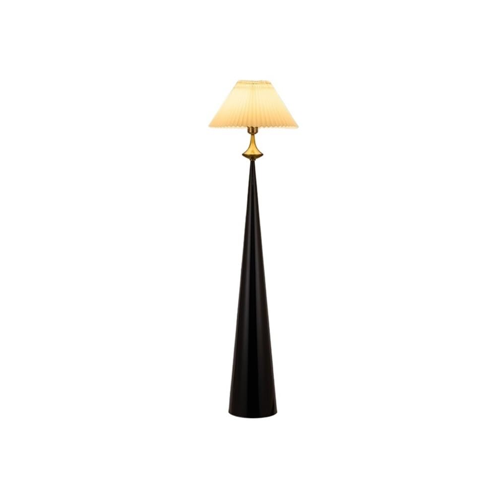 Mw9sBd8rF Floor Lamp Black Minimalist Floor Lamp Living Room Bedroom Bedside Sofa Side Vertical Table with Pleated Shade