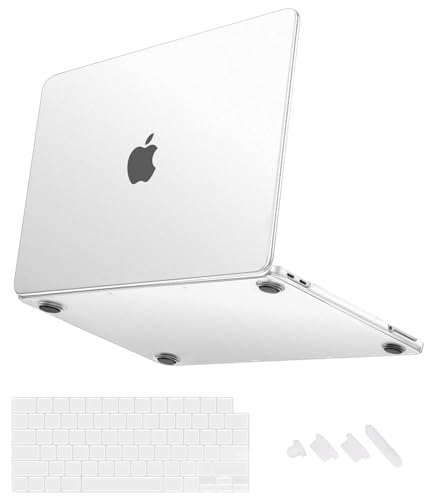 Image of Midkart Matte Finish Case Compatible with MacBook Neo 13 inch 2026 Release Model A3404 A18 Pro Chip Ultra Thin 3 in 1 Kit Exact Fit Fingerprints Resistant Protective Hard Shell Cover, Matte Clear