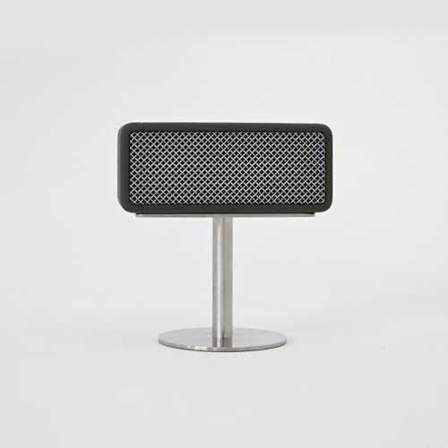 MARBLEHOLIC Emberton - Soporte para altavoz Marshall Emberton (plata satinada), calidad de sonido Opticaml, ancho 5.35 pulgadas, altura 3.94 pulgadas, tamaño compacto, elegante configuración de audio
