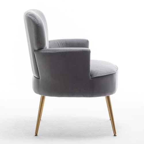 Sillón Plegable Terciopelo Gris miniatura 4