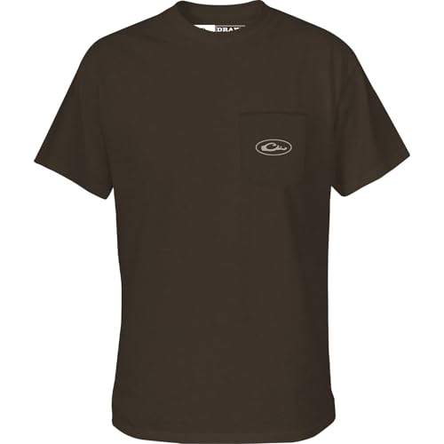 Drake Waterfowl Men's Old School Oval T-Shirt | Casual Lightweight Cotton Blend Tee with Back Logo Print