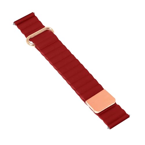 Image of ACM Watch Strap 20mm compatible with Compaq Q Watch Smartwatch | Magnetic Leather Luxury Belt Band