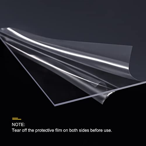 Image of MECCANIXITY Clear Acrylic Plastic Sheet Transparency Panel 4x6inch 0.02'' Thick for Picture Frame Replacement, Crafts, Pack of 10