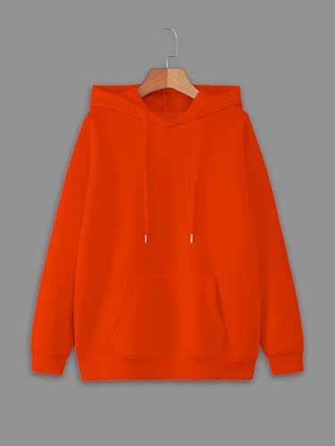 Image of Mack Jonney Solid Hooded Cotton Fleece Sweatshirt for Men-VMACK639116