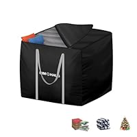 SIMPHAUS Auflagentasche Gartenpolster Tasche für Gartenmöbel Auflagen mit Reißverschluss,Stuhlauflagen Aufbewahrung,Kissentasche,Aufbewahrungstasche für Weihnachtsbaume Quadratisch 80x80x90cm