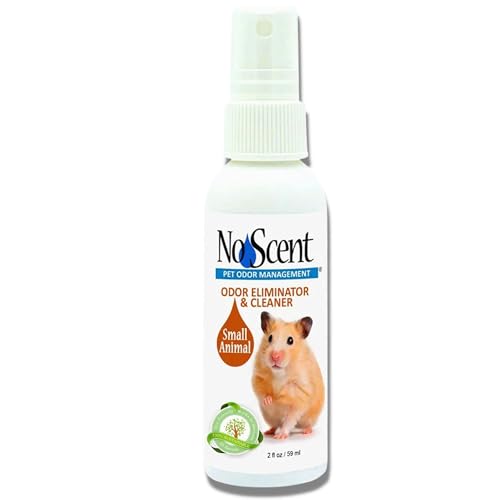 Image of No Scent Small Animal Guinea Pig Cage Cleaner | Hamster & Rabbit Habitat Pet Odor Spray (2 Fl Oz / 59 mL)