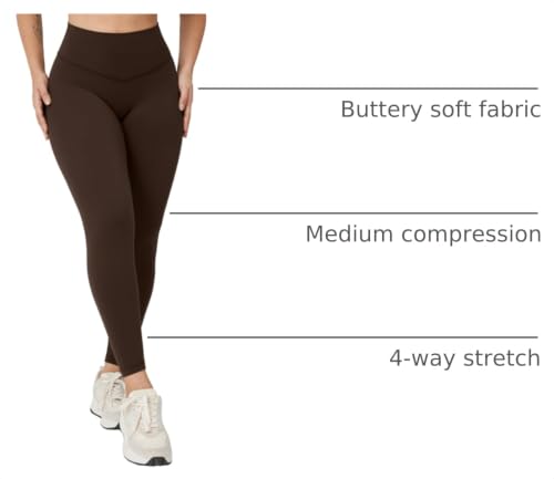 Image of UNISSU Hugcurve No Front Seam High Waisted Workout Leggings for Women Buttery Soft Yoga Pants Gym Athletic Tights - 25''