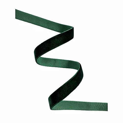 Qianf Vintage Green Velvet Ribbon, 3/8 Inch X 25Yd #TOP4