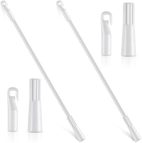 Yookeer 12 Inches 2 Pieces Blind Wand Vertical Blinds Replacement Parts Blind Rod with Hook and Grip Clear…