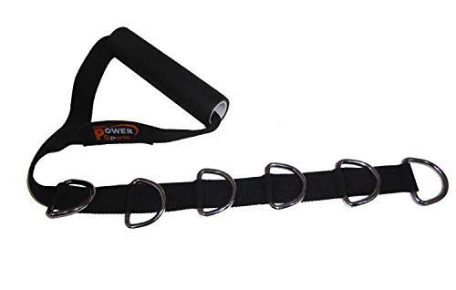 New Stirrup Handle with 6 D-Rings Adjustable Cable Machine Attachment Power Sports (Sold Single)