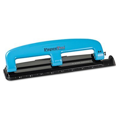 inPRESS Perforadora de tres agujeros, capacidad para 12 hojas, azul/negro