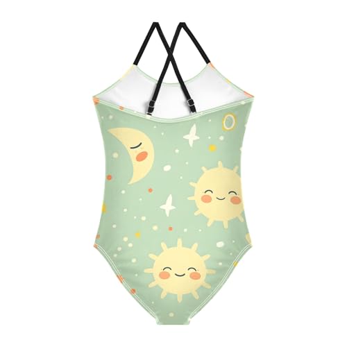 Image of Girls Swimsuit Little Cute Cat and Ice Cream One Piece Swimwear