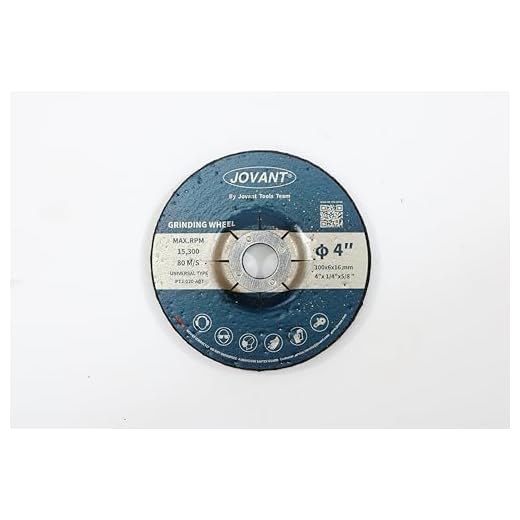 JOVANT Angle Grinder Grinding Wheel, 4 Inch Grinding Disc for Metal, 5/8 Inch Arbor, Aggressive Grinding for Grinders, Depressed Center, 1pc