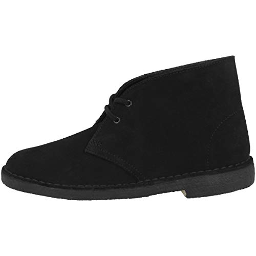 Clarks Bottes Desert pour Femme, Daim Noir, 37.5 EU