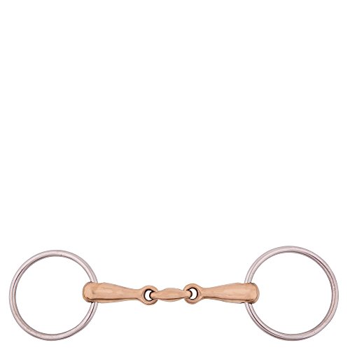 Double bague lâche cassée Cuprion 18 mm filet mors de filet cheval 13,5