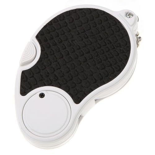 Mikikit Llavero Lupa Plegable LED Portátil Lente Acrílica Carcasa Antideslizante de Metal Tamaño Compacto para Lectura Joyería y Coleccionismo Accesorio Práctico para Uso Diario