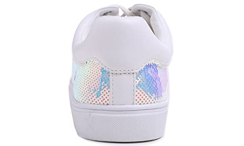 Image of FEVERSOLE Women's Fashion Dress Sneakers Party Bling Casual Flats Embellished Shoes