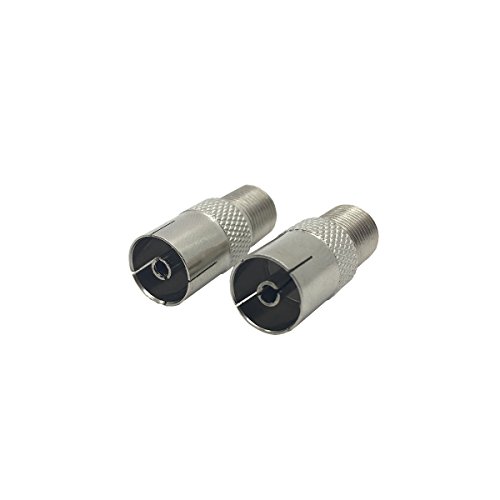 Antena adaptador coaxial F hembra a F hembra 2 unidades miniatura 1
