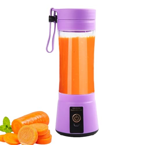 Mini exprimidor de frutas portátil | Batidora de 400 ml USB para frutas - Sports Nutrition Products Exprimidor giratorio de alta velocidad para plátano, zanahoria, pitaya, pepino, naranja