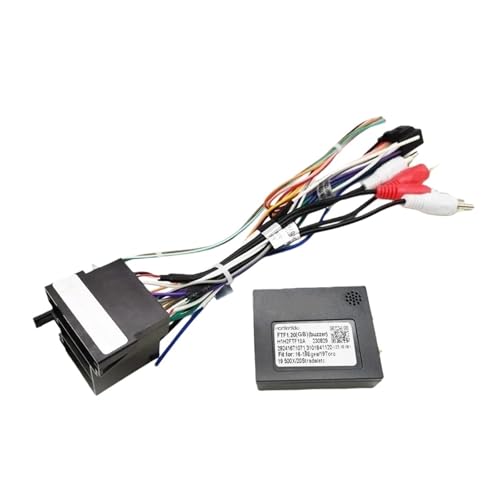 Decoder Wiring Harness 16 Pin Plug To ISO Connector Car Android Cable Adapter Compatible With Fiat 500 Punto Uno Doblo Lancia Delta(Cable)