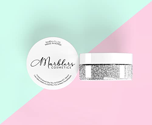 Marblers Holographic Glitter [Gold Splash Blue] 0.18Oz (5G) | Fine | Non-Toxic, Vegan, Cruelty-Free | Eyeshadow, Body Butter, Nail Polish, Nail Art | Party, Body, Face, Hair Makeup #TOP6