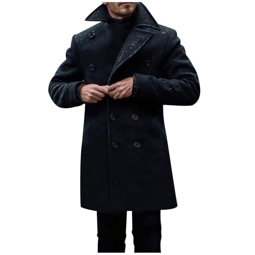 ジャケット・アウター DOUBLE-BREASTED STAND COLLAR COAT Women's Stand Collar Long Sleeves Double Breasted Trendy