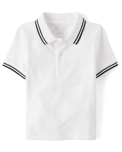 The Children's Place,Baby Boys,and Toddler Boys Short Sleeve Polo Shirt,Soft White,3 Years - image 1