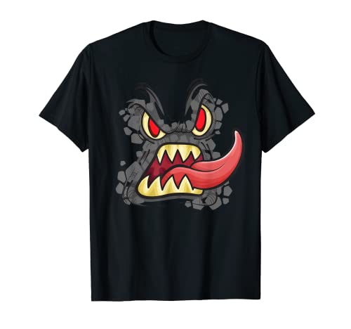 Lindo Monster Face Halloween grupo disfraz camiseta Camiseta