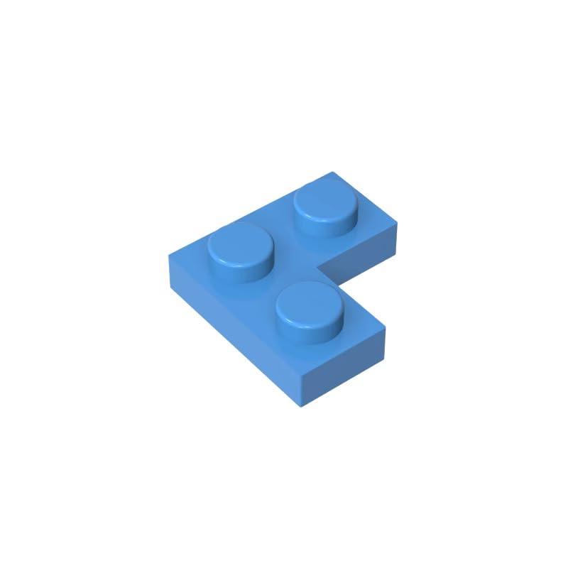 Gobricks 2420 Foundation Plate Plate 2x2 Corner 50 Pieces GDS-585 Compatible with Lego Building Blocks Color:Medium Blue โ image 1