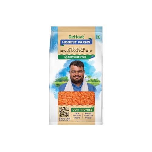 Image of DeHaat Honest Farms Pesticide Free Unpolished Red Masoor Dal Split 500 gm.