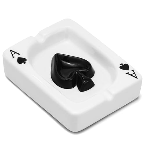 Ace of Spades Ashtray - Cool Garden Ashtray for Inside Decor, Gifts for Men