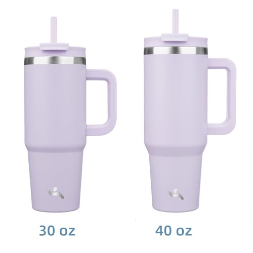 Image of Konokyo 30 oz Insulated Tumbler Water Bottle with Handle, Straw Lid