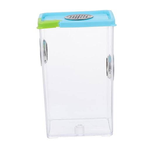 FONDOTIN 透明 爬虫類 飼育箱 通気性 製 ペット給餌ケース 昆虫飼育水槽 クライミングペット 収納ケース