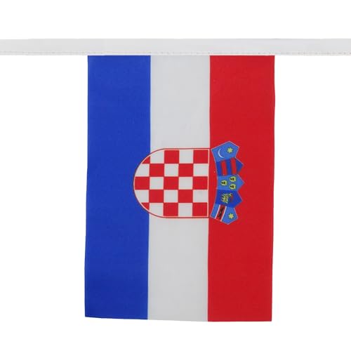 Image of AZ FLAG Croatia 6 meters BUNTING Flag 20 flags 9'' x 6'' - Croatian STRING flags 15 x 21 cm