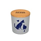 Vela Perfumada en Cristal Eliminador de Olores Neutraliza los Olores de Mascotas Desodorización Vela Pet Odor Eliminator y Animal Amante Regalo Flores Blancas/Gris