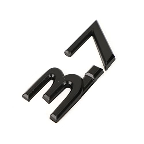 Image of 1Pc 3.7 3.7 Fender Side Emblem 3D Metal Badge Sticker Replacement for Q50 Q60 Q70 QX70 2014+ (Black)